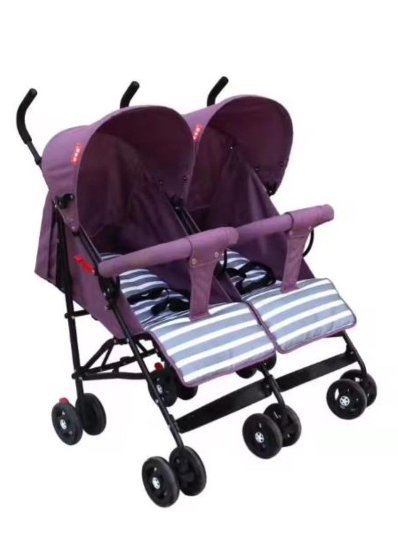 Generic - VIP STARS Small Light Weight Twin Stroller Foldable, 1 Piece Assorted - Image 1