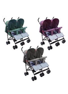 VIP STARS Small Light Weight Twin Stroller Foldable, 1 Piece Assorted