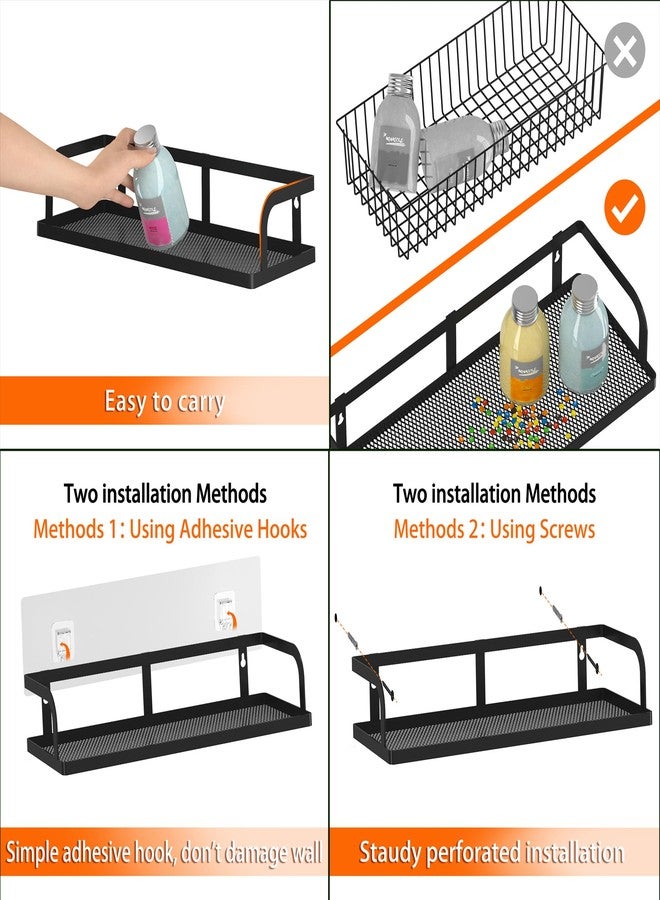 PUSDON Metal Wire Storage Baskets with Open Front, Multi-Purpose Organizer Bins with Mesh Bottom for Under Sink, Cabinet, Pantry and Bathroom, Space Saving Rack (Black, 2-Pack) - Image 4