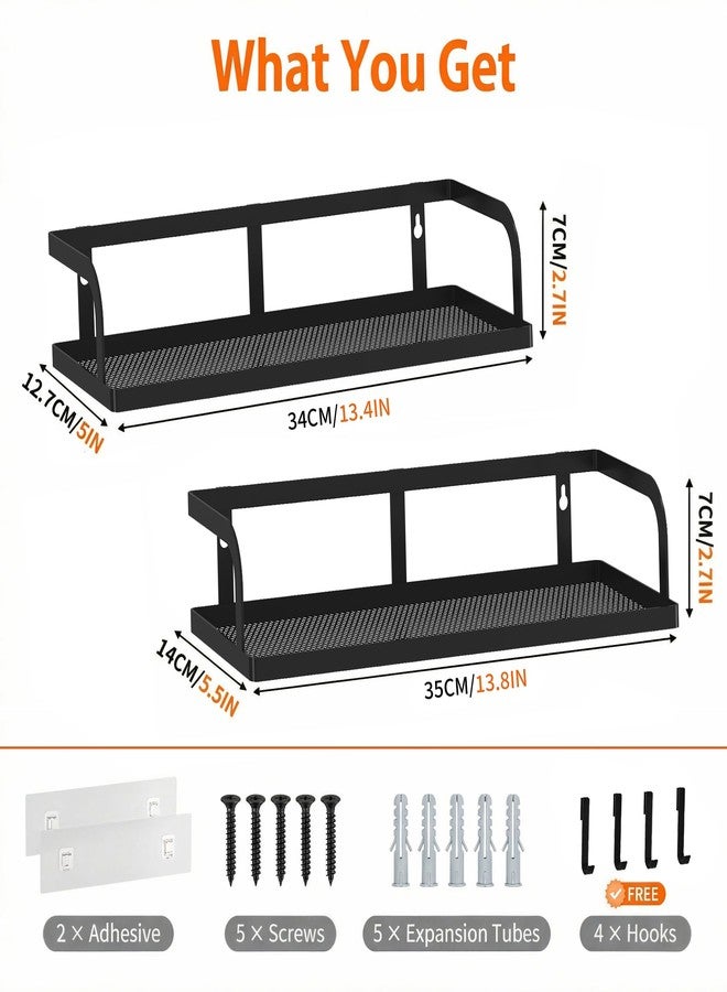 PUSDON Metal Wire Storage Baskets with Open Front, Multi-Purpose Organizer Bins with Mesh Bottom for Under Sink, Cabinet, Pantry and Bathroom, Space Saving Rack (Black, 2-Pack) - Image 5