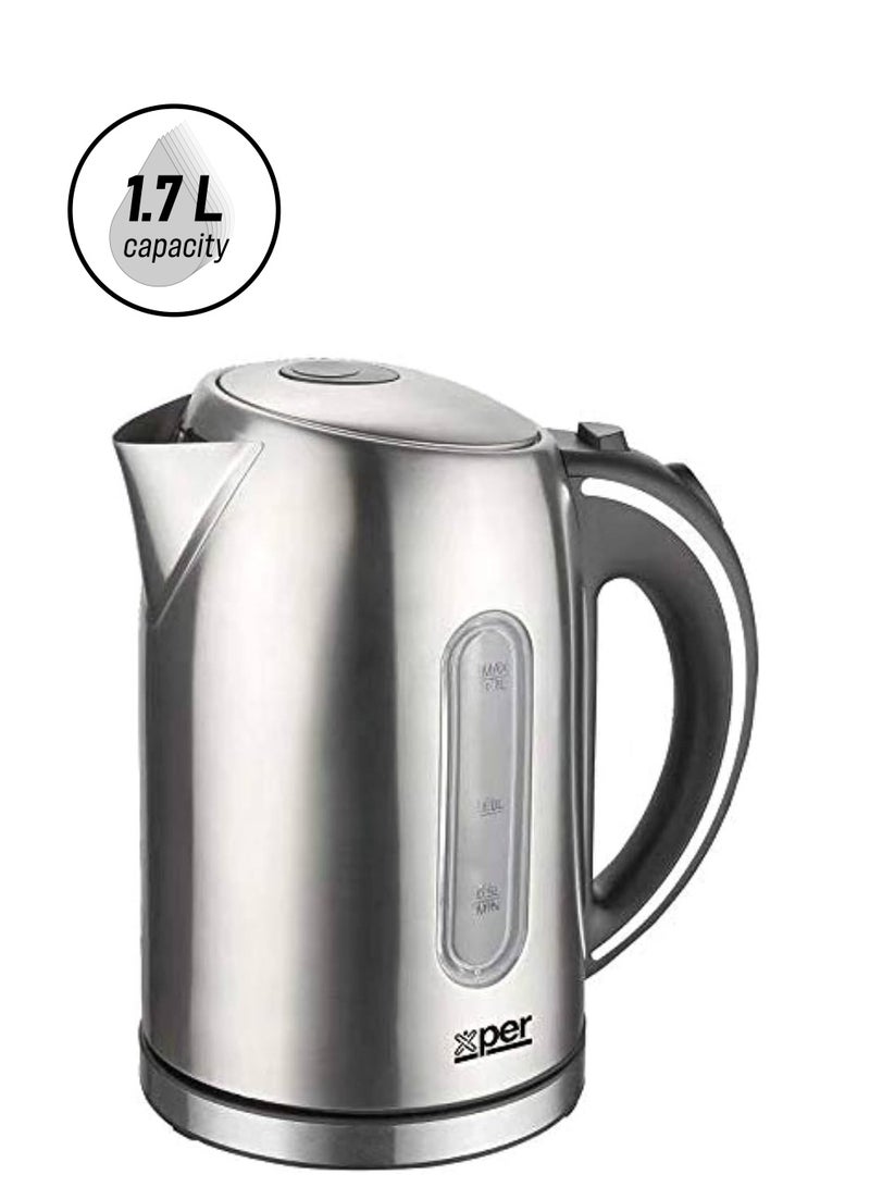 Xper Water Kettle Steel 2200 Watts 1.7 Liters XPK-SM19