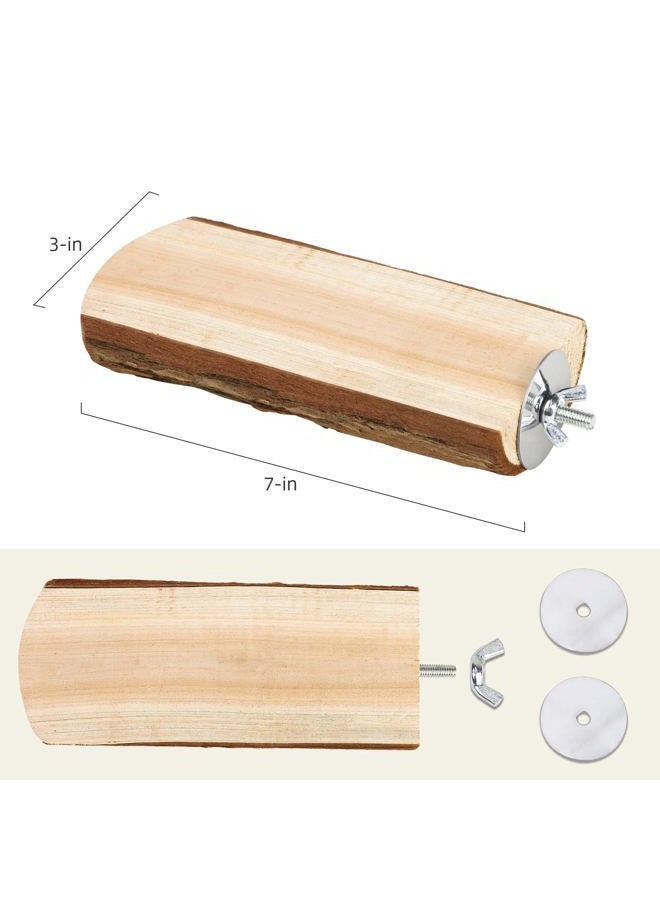 Niteangel Parrot Cage Perch, Wooden Platform for Birds (1 Pack) - Image 2
