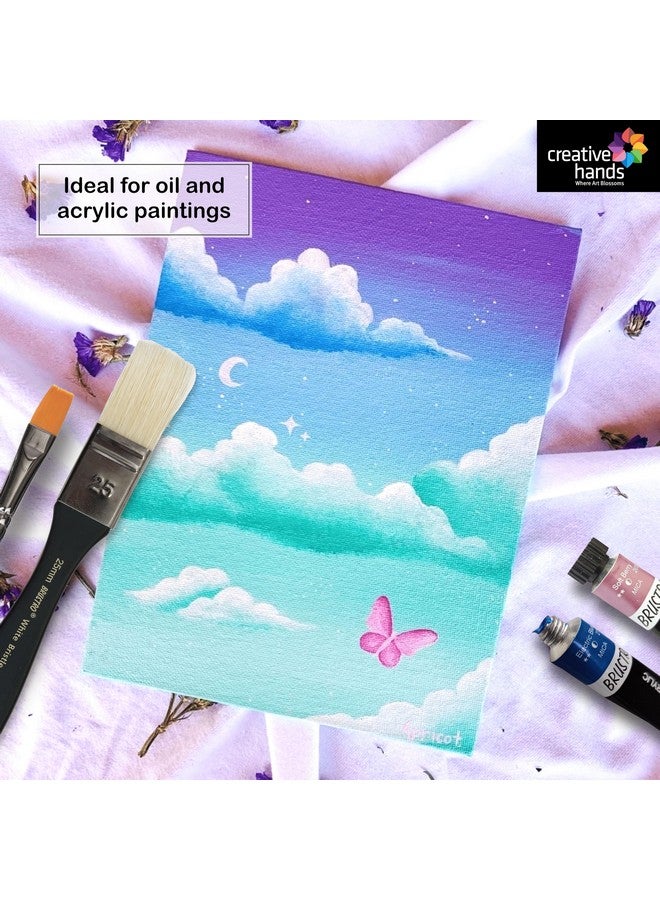 Brustro Artists Stretched Cotton Canvas 12"X12" | Medium Grain, Oil Painting, Strudy, Zero Percolation, Acrylic, Ideal for Fine Art Students, Professionals. - Image 3