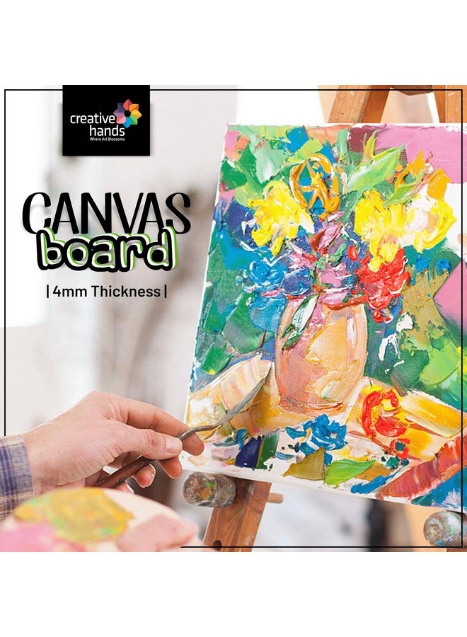 Brustro Artists Stretched Cotton Canvas 12"X12" | Medium Grain, Oil Painting, Strudy, Zero Percolation, Acrylic, Ideal for Fine Art Students, Professionals. - Image 4