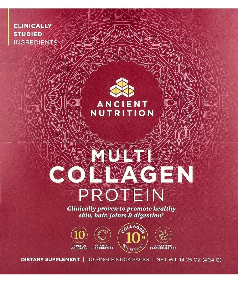 Ancient Nutrition Multi Collagen Protein 40 Single Stick Packs 0.36 oz (10.1 g) Each