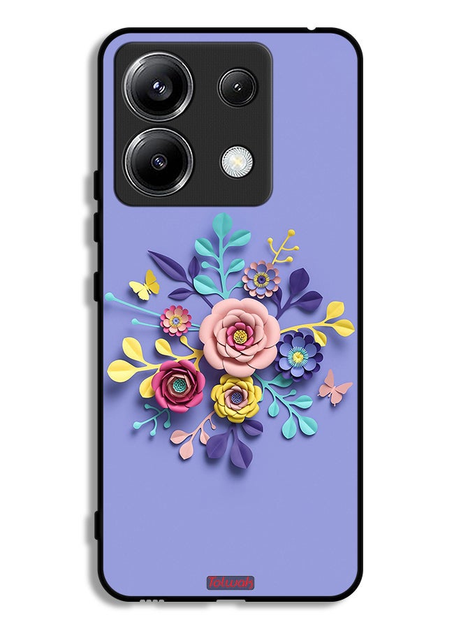 Tolwak Xiaomi Poco X6 5G Protective Case Cover Flowers Art - Image 1
