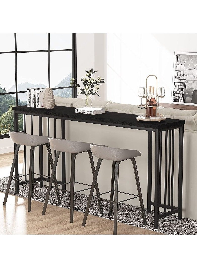 Home Gallery Extra Long Entryway console Table 180x90x35 Black - Image 2