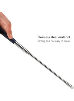 erorex Pointer Sticks 2 Pieces Extendable Pointing Stick For Teachers 1M Retractable Telescope Pointer With Lanyard For Coach Classroom Whiteboard Post Pointer Black  - Image 5