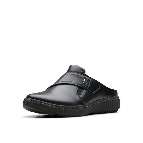 clarks مجموعة كلاركس حذاء كارولين باي للنساء، جلد أسود، 8 متوسط أمريكي - Image 1