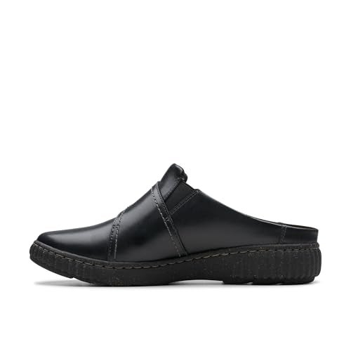 clarks مجموعة كلاركس حذاء كارولين باي للنساء، جلد أسود، 8 متوسط أمريكي - Image 3