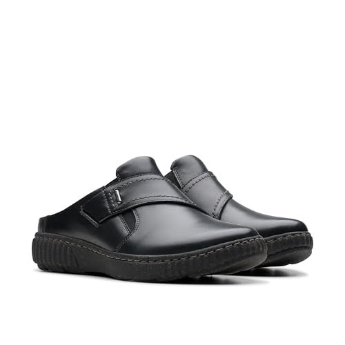 clarks مجموعة كلاركس حذاء كارولين باي للنساء، جلد أسود، 8 متوسط أمريكي - Image 5