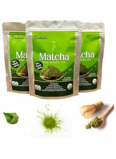 CONSTANTA Organic Matcha Tea, Green Tea Powder a Natural Fat Blocker, Energy Booster, Antioxidant Powerhouse, and Memory-Concentration Enhancer for Slimming and Weight Loss, 100g. 