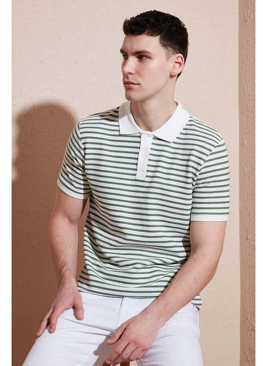 بوراتي Cotton Regular Fit Striped Polo Neck T Shirt Men's Polo Neck T Shirt 5903009