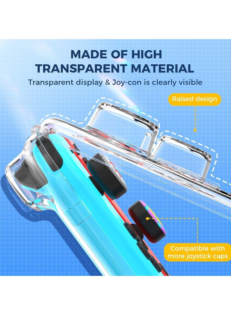 general Switch Joy-con Storage Case, Dustproof Transparent Protective Case for Nintendo Switch OLED Joy-Con with Lid, Portable Joy-con Travel Case with Magnetic Lock and Scratch Resistant Silicone Pad - Image 4