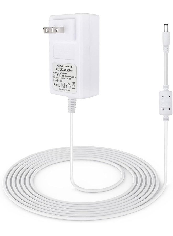 AlloverPower AlloverPower 12V 3A Power Cord Charger for 4moms mamaRoo 2/4, for Rockaroo Baby Swing, for mamaroo 2015 Infant Seat Bouncer Replacement AC Adapter  - Image 1