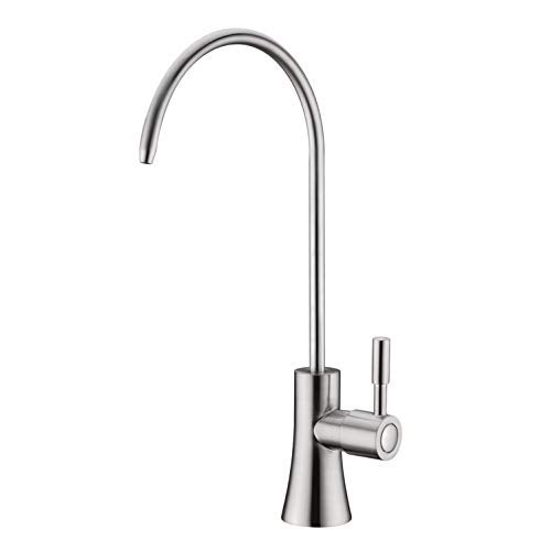 EKRTE Brass Drinking Water Faucet, Filtered Water Reverse Osmosis RO Faucet for Kitchen Sink, Brushed Nickel Reverse Osmosis Tap for Kitchen Sink - Image 1