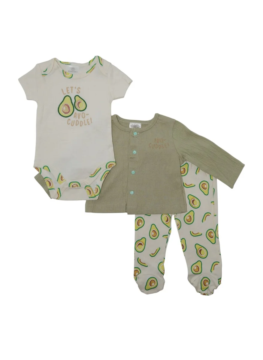 بمبىمىشى Bambimici Avocado Print Short Sleeve Bodysuit
