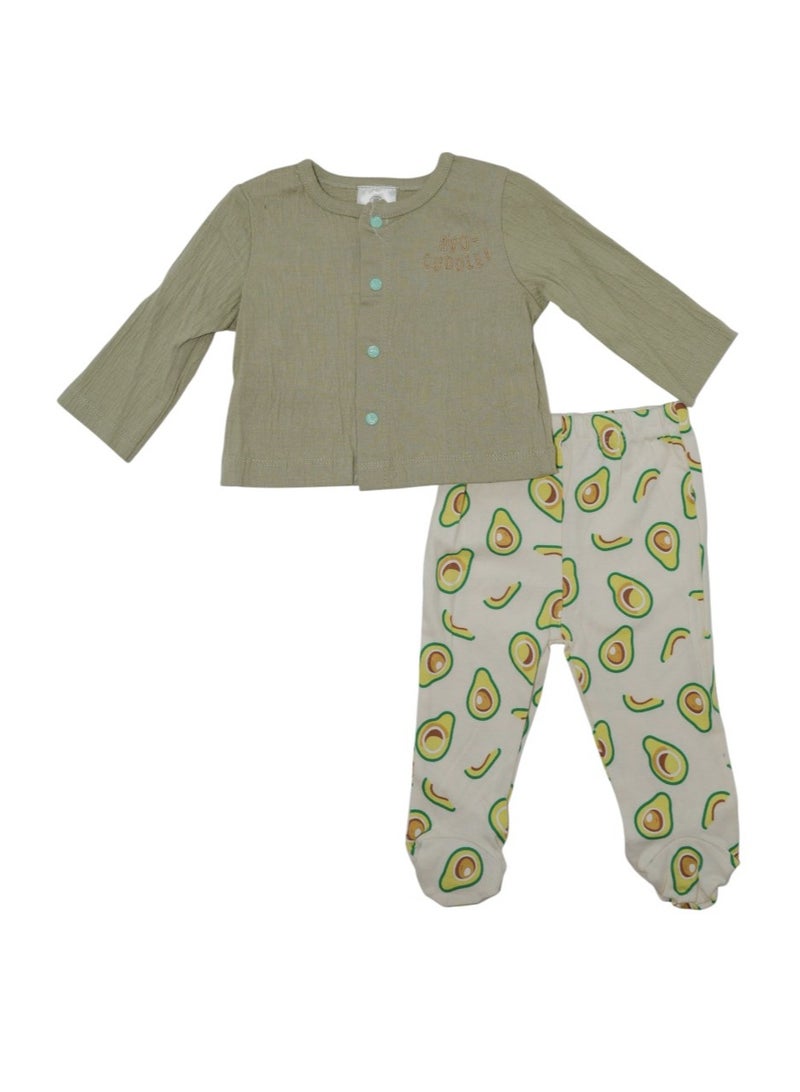 Bambimici Bambimici Avocado Print Short Sleeve Bodysuit  - Image 3