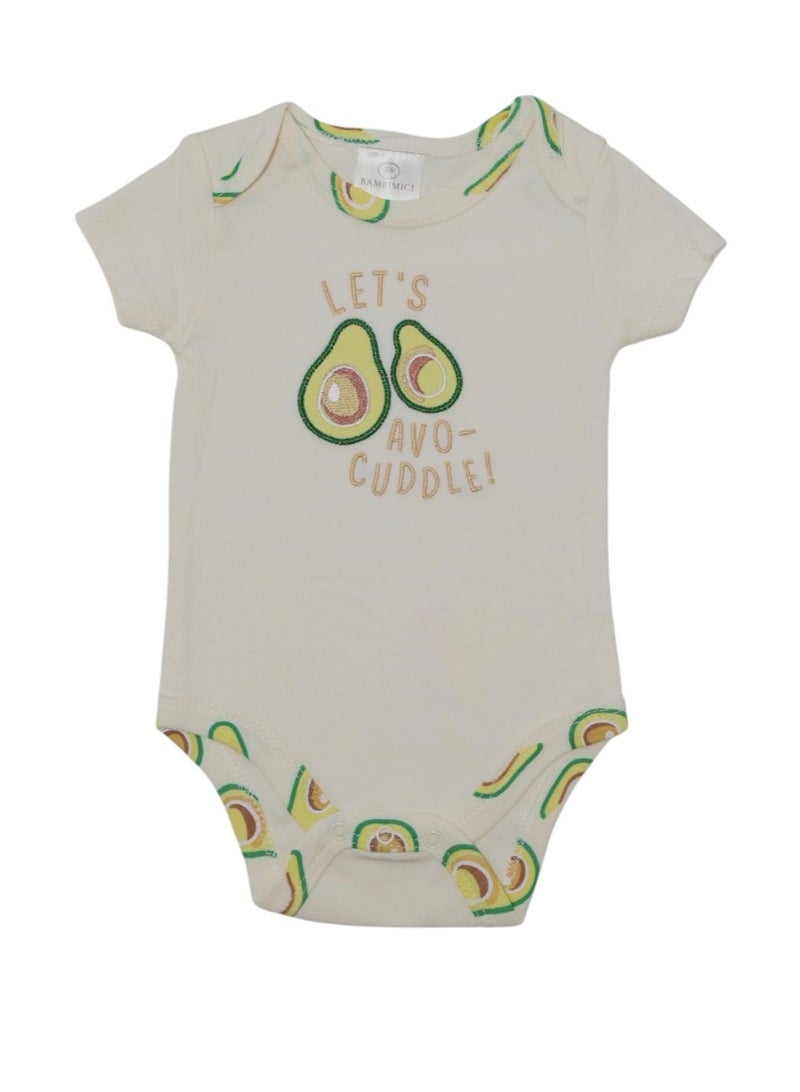 Bambimici Bambimici Avocado Print Short Sleeve Bodysuit  - Image 5