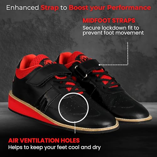 RXN Lifter Weightlifting Shoes for Mens (Black, Numeric_3) - Image 4