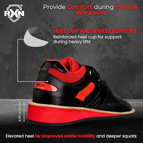RXN Lifter Weightlifting Shoes for Mens (Black, Numeric_3) - Image 5