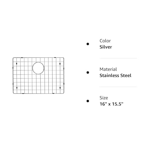 Starstar Sinks Protector Stainless Steel Kitchen/Yard/Bar/Laundry/Office Bottom Protector Grid, Rack For The Sink (16" x 15.5") - Image 5