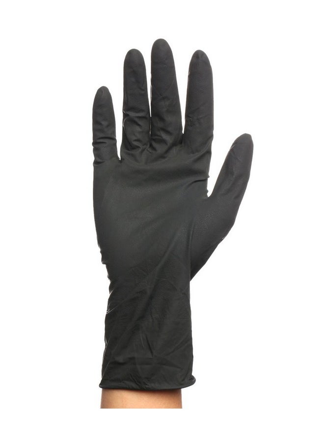 Perfehair PERFEHAIR Black Reusable Latex Gloves, Salon Hair Color Dye Gloves-Medium Size (Pack of 10)  - Image 2