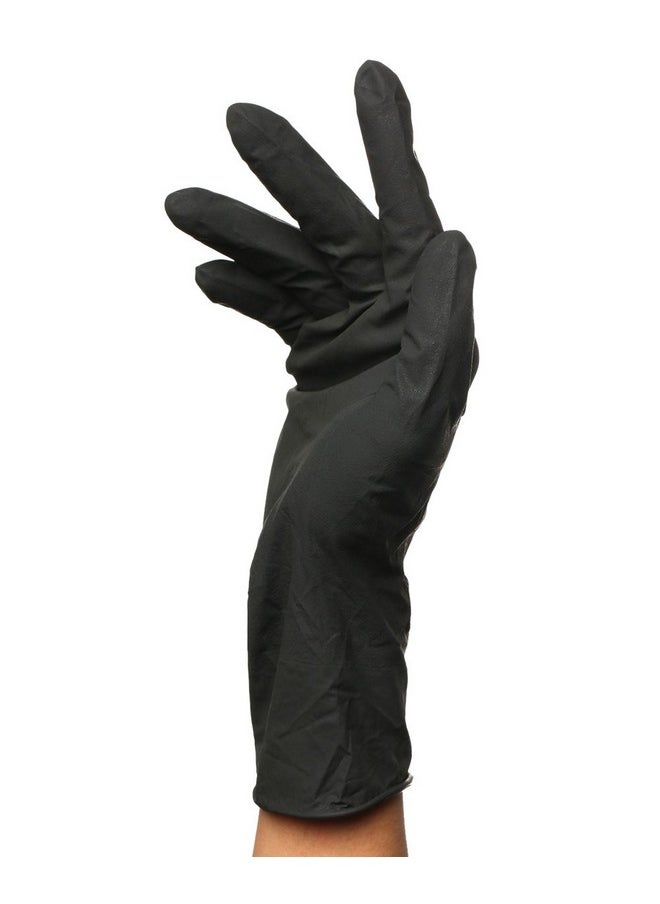 Perfehair PERFEHAIR Black Reusable Latex Gloves, Salon Hair Color Dye Gloves-Medium Size (Pack of 10)  - Image 3