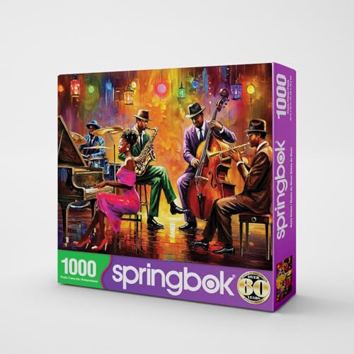Springbok Neon Notes 1000 Piece Jigsaw Puzzle for Adults Jazz Musicians Unique Cut Pieces Made in USA - Image 5