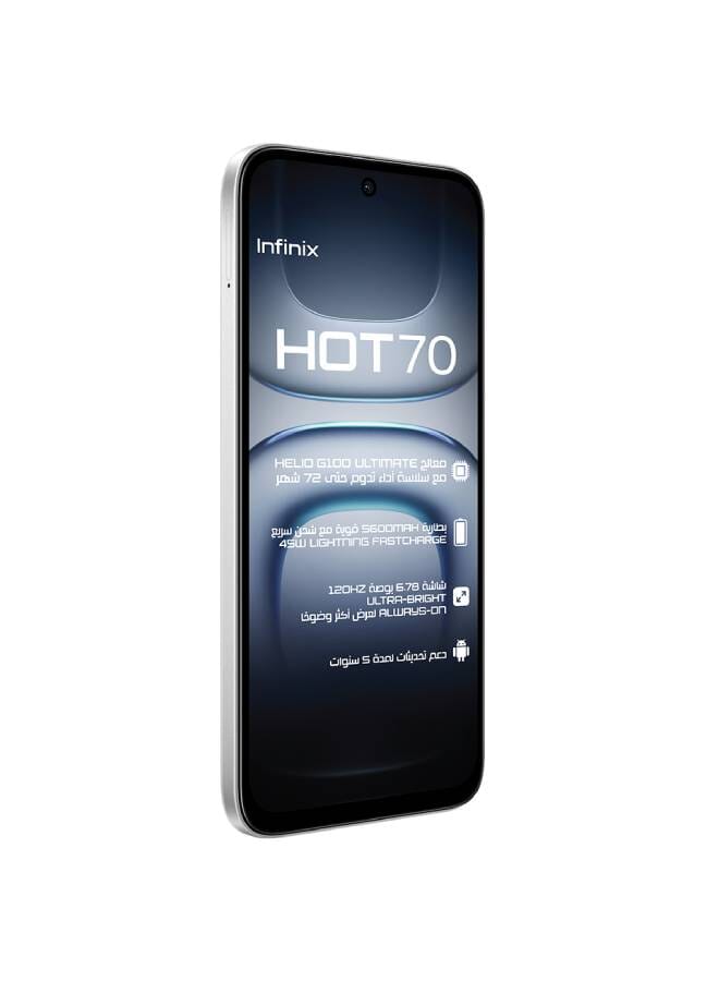إنفينيكس راقصة فضية مزدوجة الشريحة 70 الساخنة 8 جيجابايت رام (4+4) 128 جيجابايت 4G LTE - نسخة الشرق الأوسط - Image 3