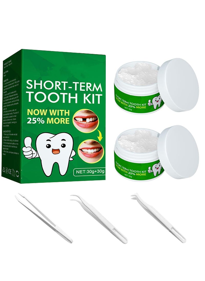 SYOSI Repair Kit, 60g Temporary Replacement Beads with 3 Tweezers, Ideal for Temporary Restoration of Missing or Broken Items, Easy-to-Use Solution for Quick Repairs  - Image 1