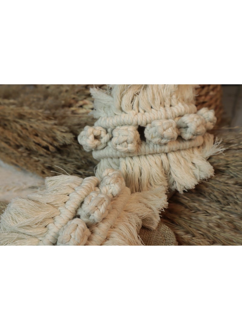 انتيكيانو سليبر مكرمي – تصميم بوهيمي يدوي من القطن – المقاسات 37 - Image 3