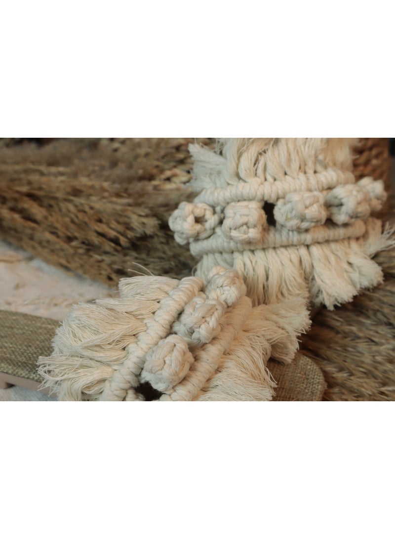 انتيكيانو سليبر مكرمي – تصميم بوهيمي يدوي من القطن – المقاسات 37 - Image 4