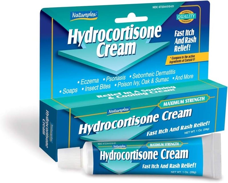 Natureplex Hydrocortisone 1% Cream 1.0 oz (Pack of 6) – Anti-Itch Maximum Strength, Relief for Hives, Rash, Mosquito/Bug Bites, Eczema, Psoriasis, and Poison Ivy – Topical Ointment – Made in USA - Image 2