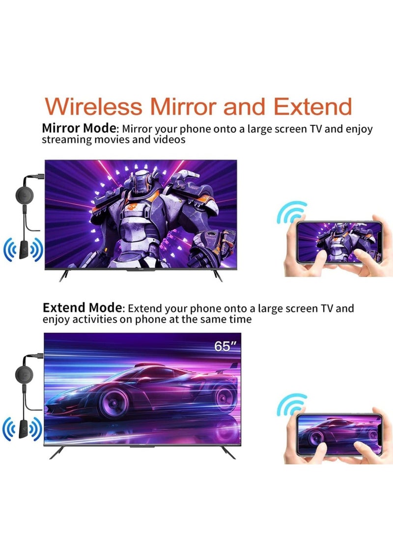 Display Dongle Adapter 4K 1080P Wireless HDMI Display Dongle Adapter WiFi Streaming Movies Shows and Live TV Receiver from i-Phone i-Pad Android PC Tablet Window to HDTV/Monitor/Projector - Image 5