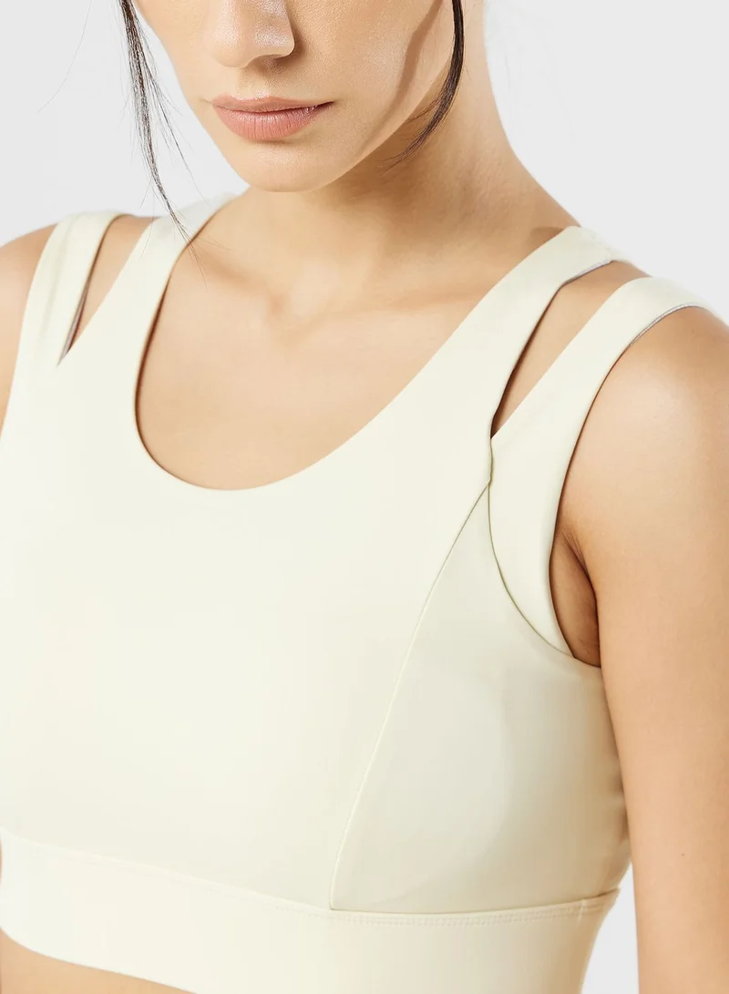 FRWD Double Strap Cutout Back Longline Sports Bra