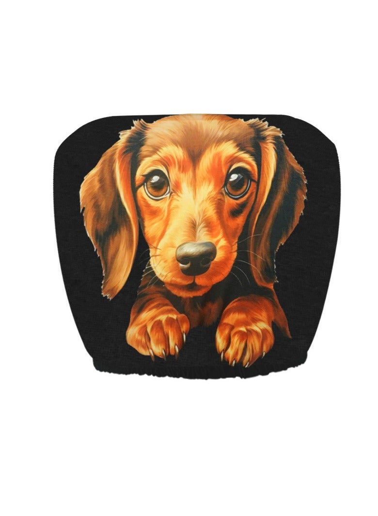 general Dachshund Car Headrest Covers Set of 2 Cute Stretch Seat Protectors Unstuffed Vehicle Interior Universal Stain-Resistant - Image 1
