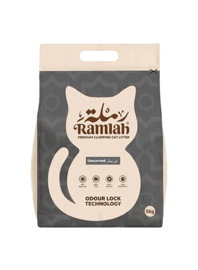 Cat Litter Ramlah Premium Clumping Cat Litter Unscented 5 Kg from pets zone - Image 1