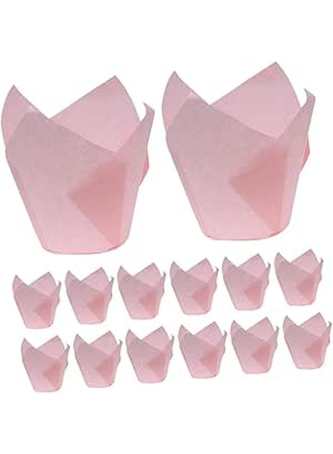 Light Rose Paper Baking Cups 50pcs Greaseproof Muffin Liners Standard Size for Birthday Party - Image 1