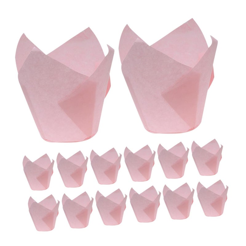 Light Rose Paper Baking Cups 50pcs Greaseproof Muffin Liners Standard Size for Birthday Party - Image 2