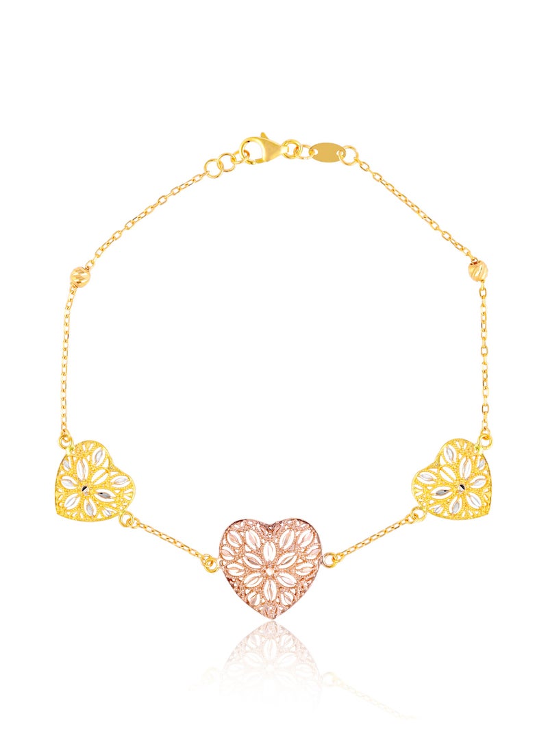BAFLEH JEWELLERY - 22k Gold Heart Ring  Reflecting the Passion of Your Heart - Image 1