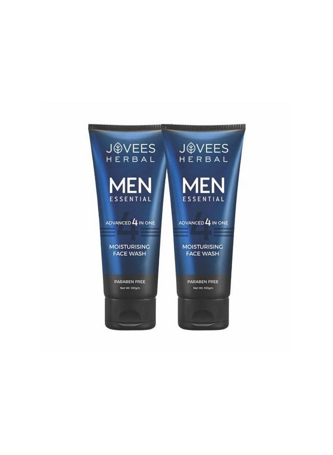 Jovees Herbal Men'S Essential Advanced 4 In 1 Moisturizing Face Wash With Vit C And Vit E Gives Clean And Clear Skin For All Skin Types 100G (Pack Of 2) - Image 1