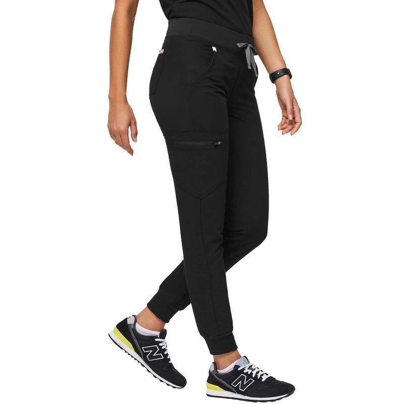 FIGS Zamora Jogger Style Scrub Pants for Women - Black, M - Image 1