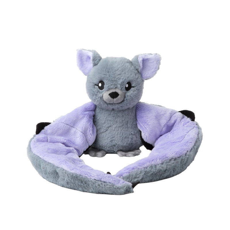 HUGIMALS Hugarounds Berkeley The Bat 2.5 lb Microwaveable & Freezable Weighted Plush Neck & Shoulder Wrap | Soothing, Comforting Hugs for Self-Care & Relaxation | Unscented for Ages 2+ - Image 1