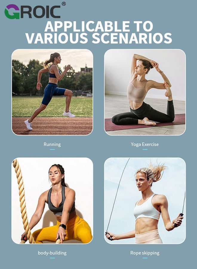 جرويك Wrist Weights, Ankle Weights for Women and Men,Wearable Silicone Wrist Weights, Adjustable Size, Gym Workout, Walking, Running, Dance, Yoga and Pool Exercises Set of 2 (500g each) - Image 3