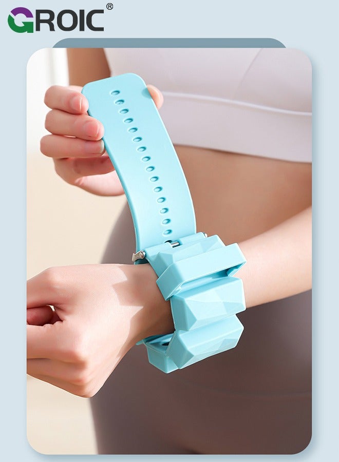 جرويك Wrist Weights, Ankle Weights for Women and Men,Wearable Silicone Wrist Weights, Adjustable Size, Gym Workout, Walking, Running, Dance, Yoga and Pool Exercises Set of 2 (500g each) - Image 5