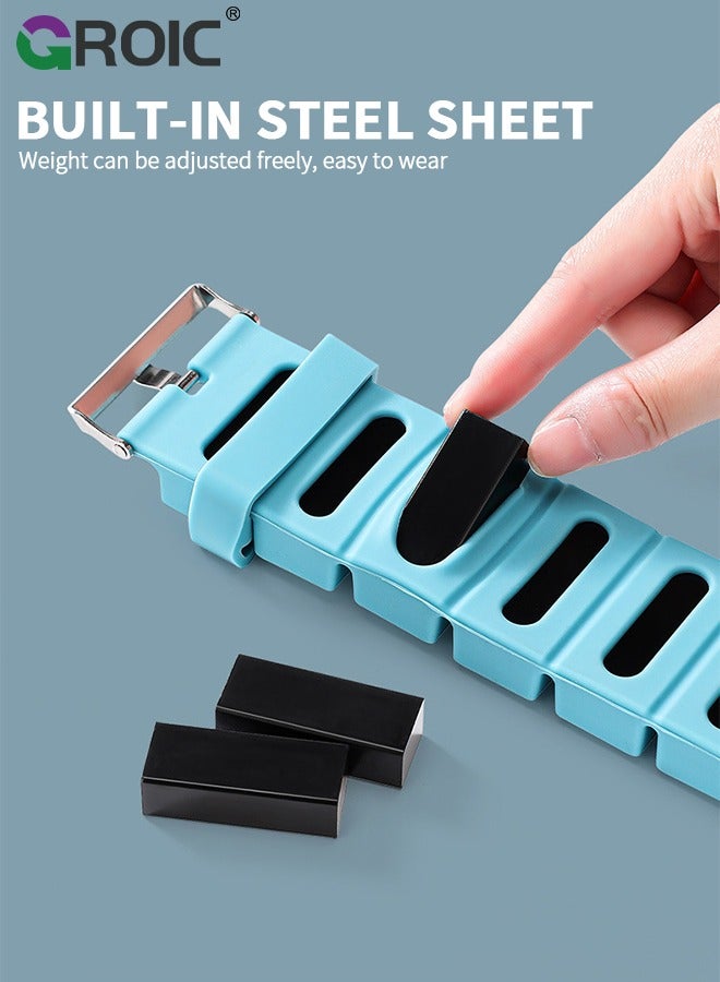 جرويك Wrist Weights, Ankle Weights for Women and Men,Wearable Silicone Wrist Weights, Adjustable Size, Gym Workout, Walking, Running, Dance, Yoga and Pool Exercises Set of 2 (500g each) - Image 4