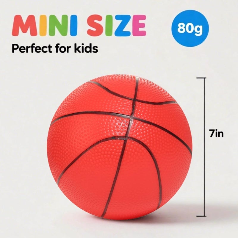 INTOWIND Mini Basketballs 3 Pack - 7inch Small Basketball Size 3 Set with Pump Needle - Ideal for Mini Hoop, Outdoor & Indoor Play - Kids Basketball Party Favors - Image 4