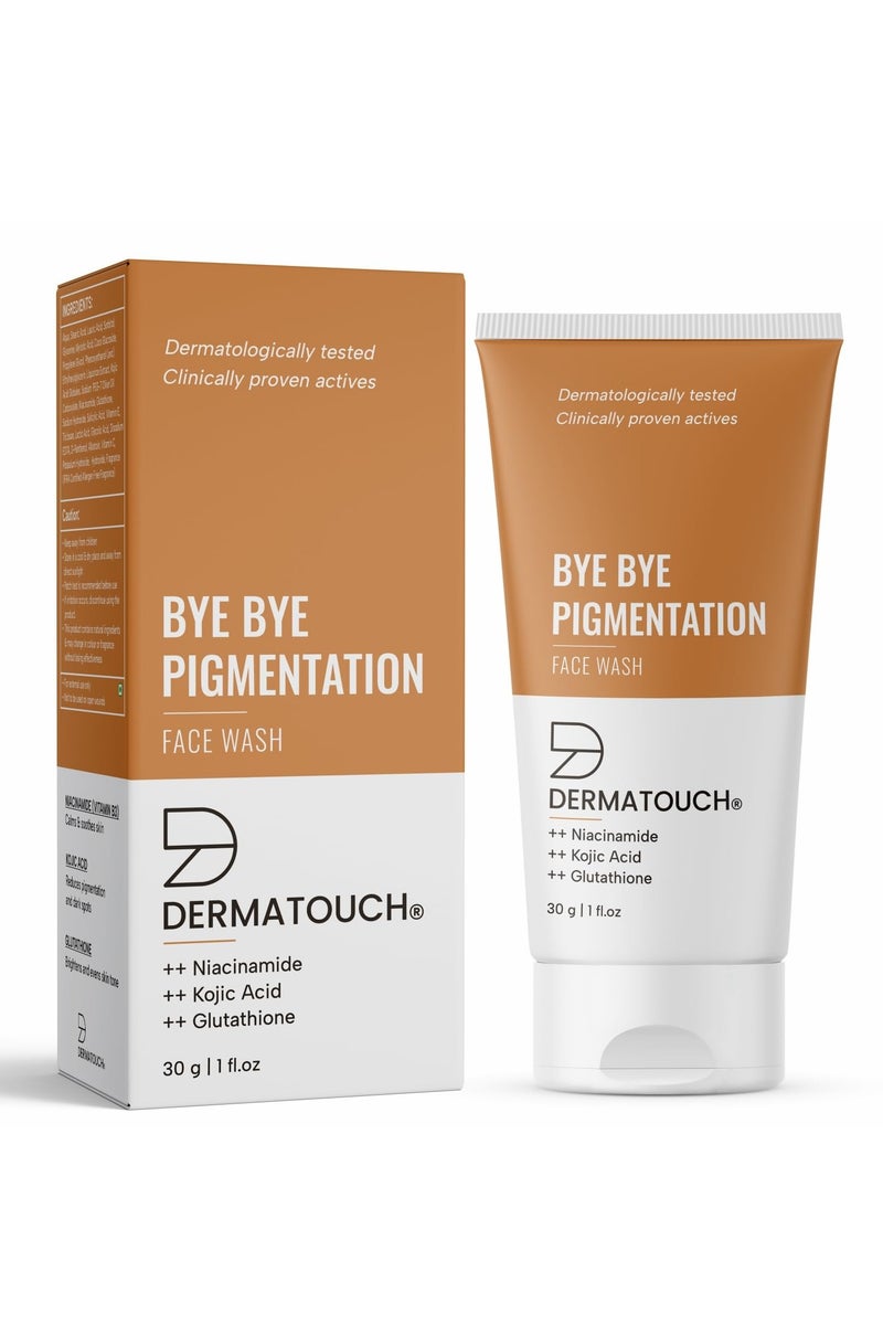 DERMATOUCH Bye Bye Pigmentation Face Wash || Anti Pigmentation Face Wash for Women/Men with Niacinamide, Kojic Acid, & Glutathione -30G - Image 1