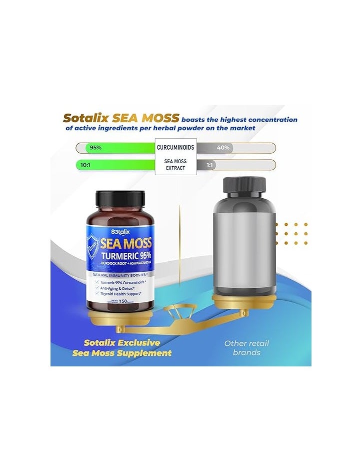 SOTALIX - Organic Irish Sea Moss Capsule 12000mg 150 Caps - Image 1